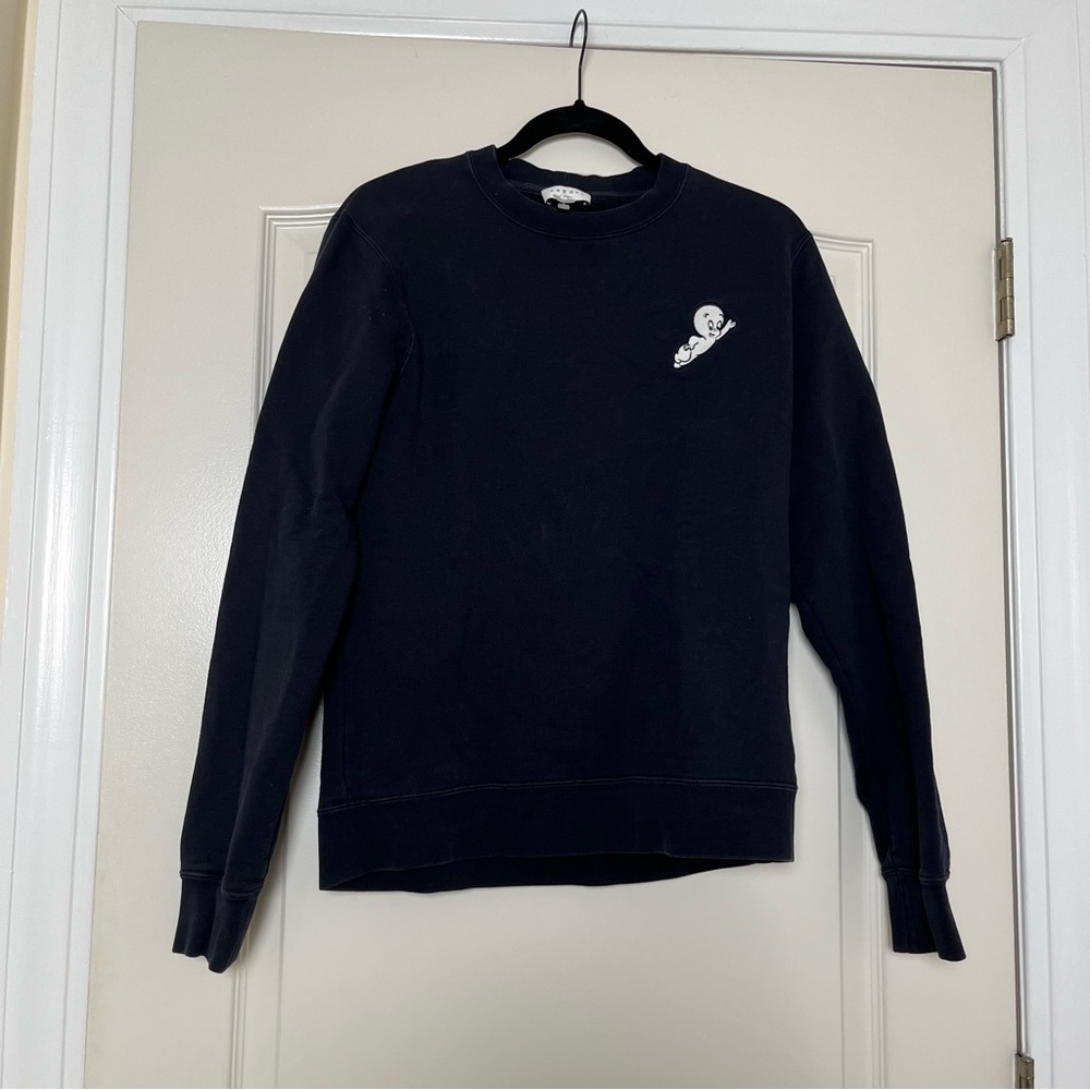 Sandro Casper The Ghost Unisex Sweatshirt Black‎ Size S/M - Picture 2 of 4